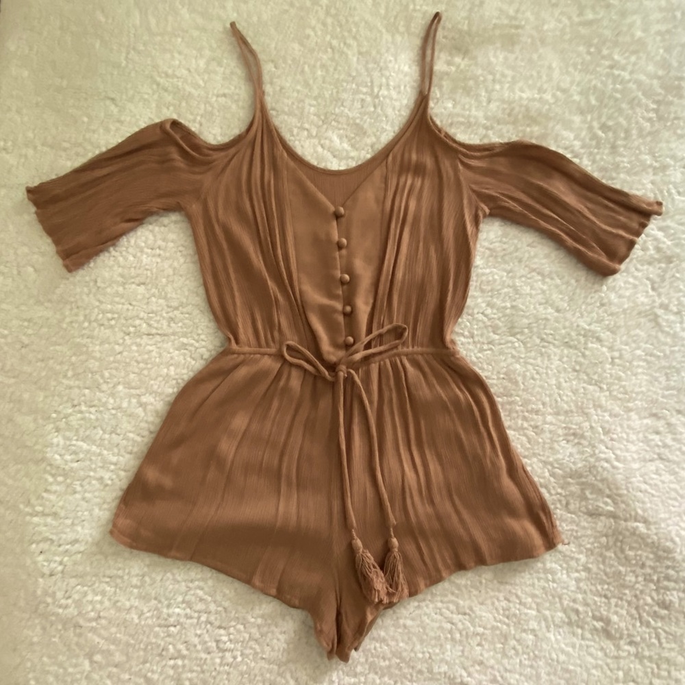 ❌SOLD❌ Dusty rose/brown chiffon romper